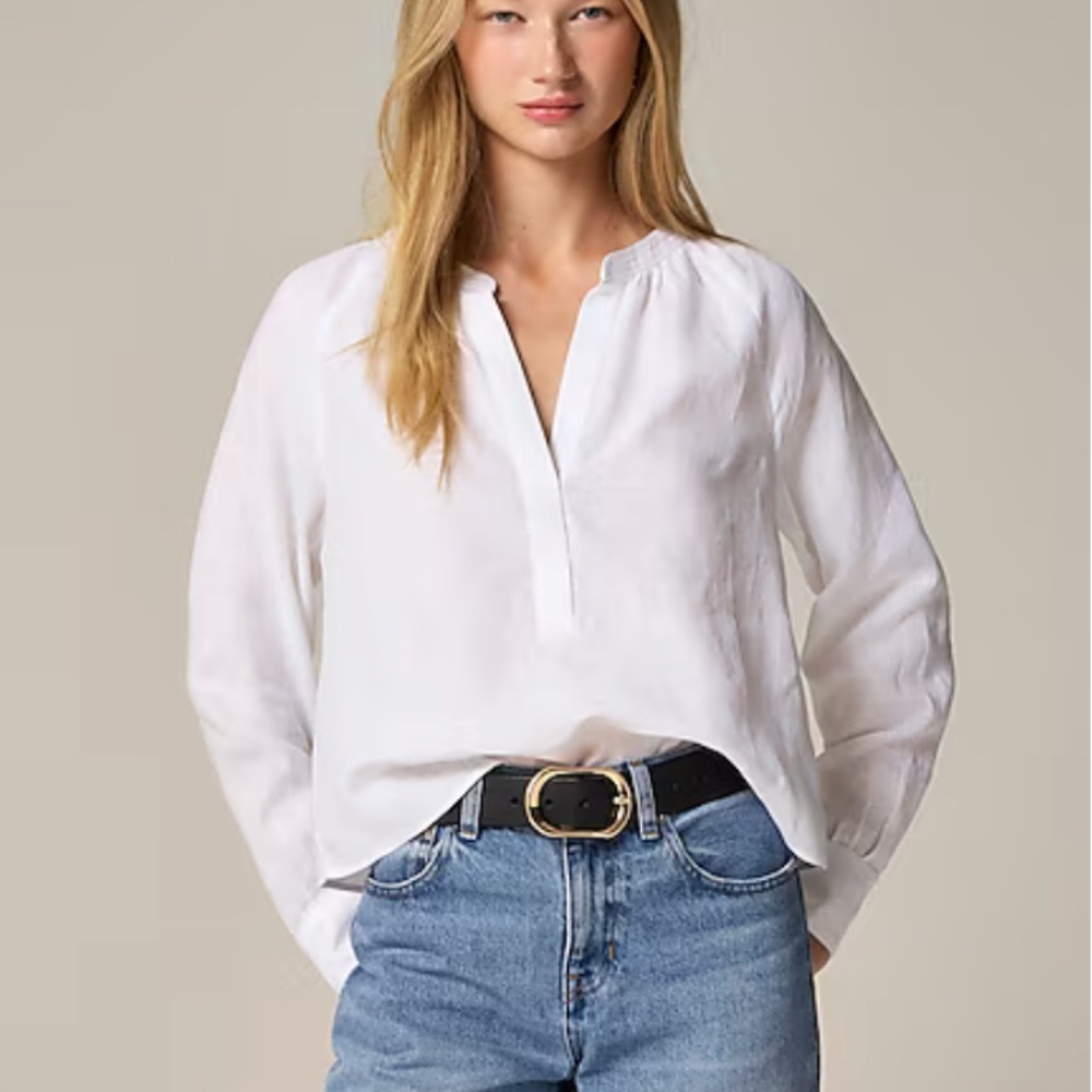 NWT J. Crew Cabana top in White Linen size XS - Picture 4 of 4